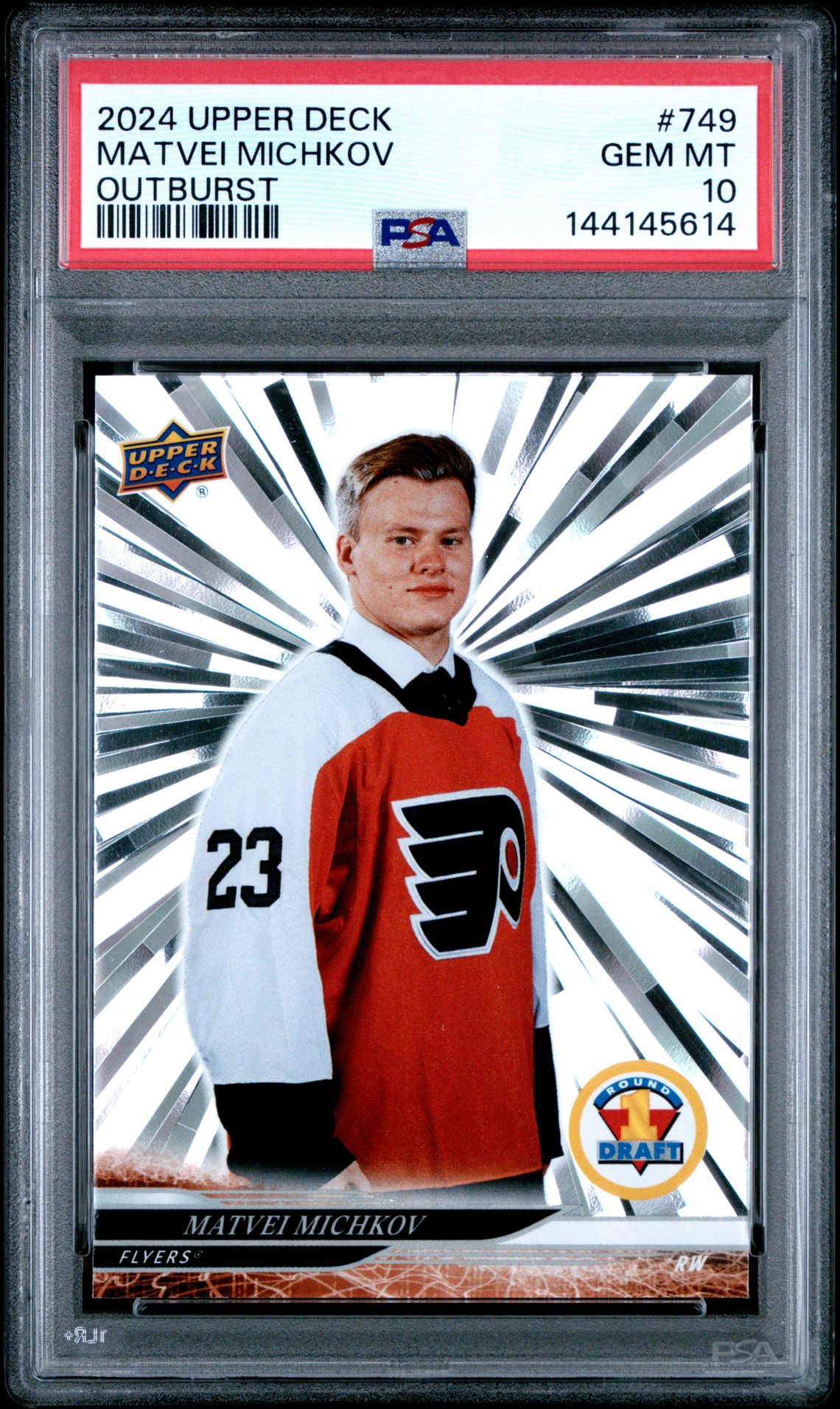 2024 Upper Deck UPPER DECK OUTBURST #749 Matvei Michkov front