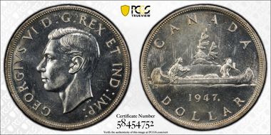 1947 S$1 Maple Leaf SP64