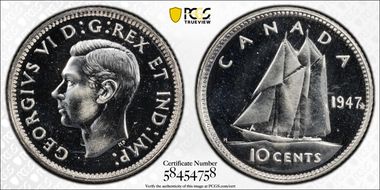 1947 10C Maple Leaf SP67