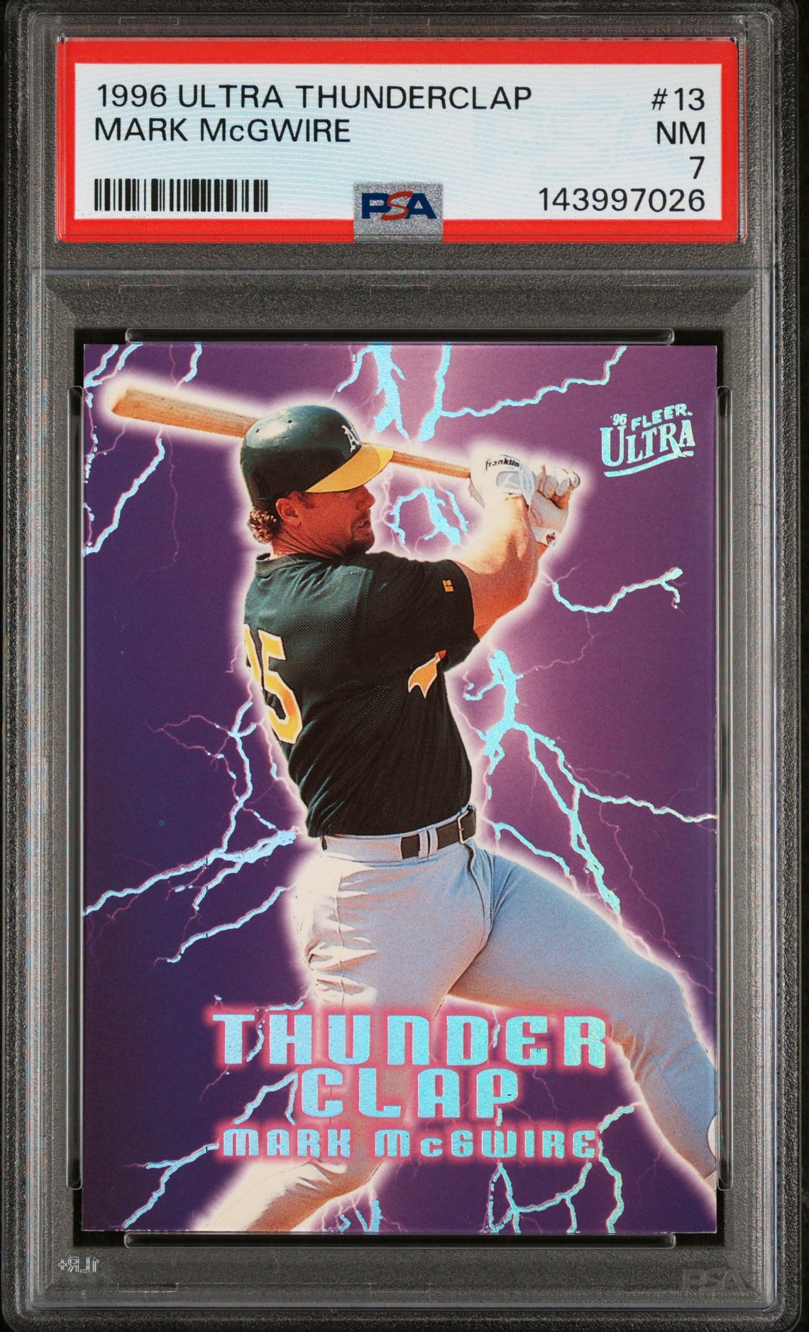 1996 ULTRA THUNDERCLAP #13 Mark Mcgwire front