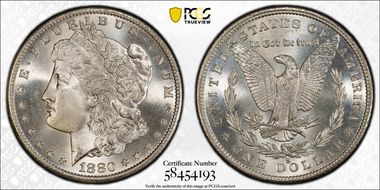 1880-S $1 MS66