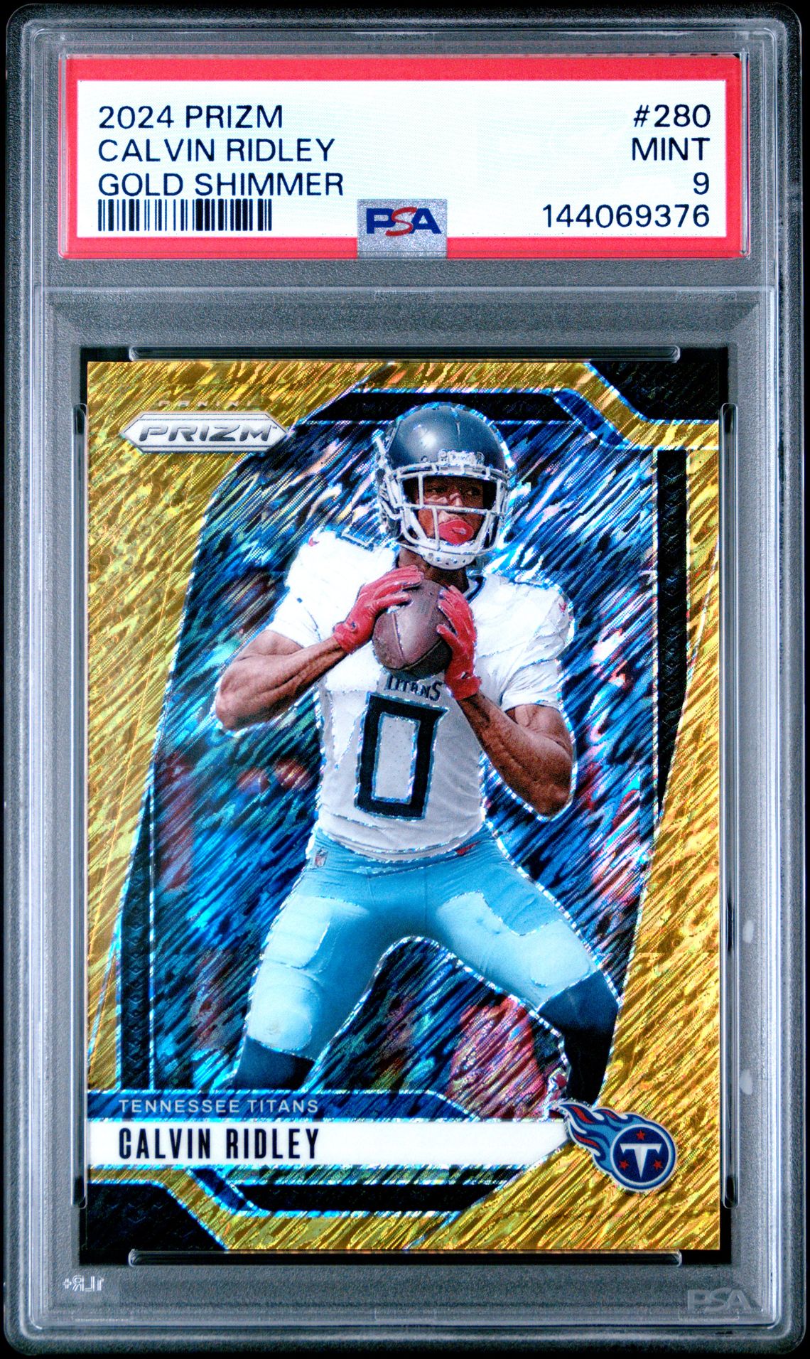 2024 Panini Prizm Calvin Ridley #280 (Gold Shimmer) Mint 9 front