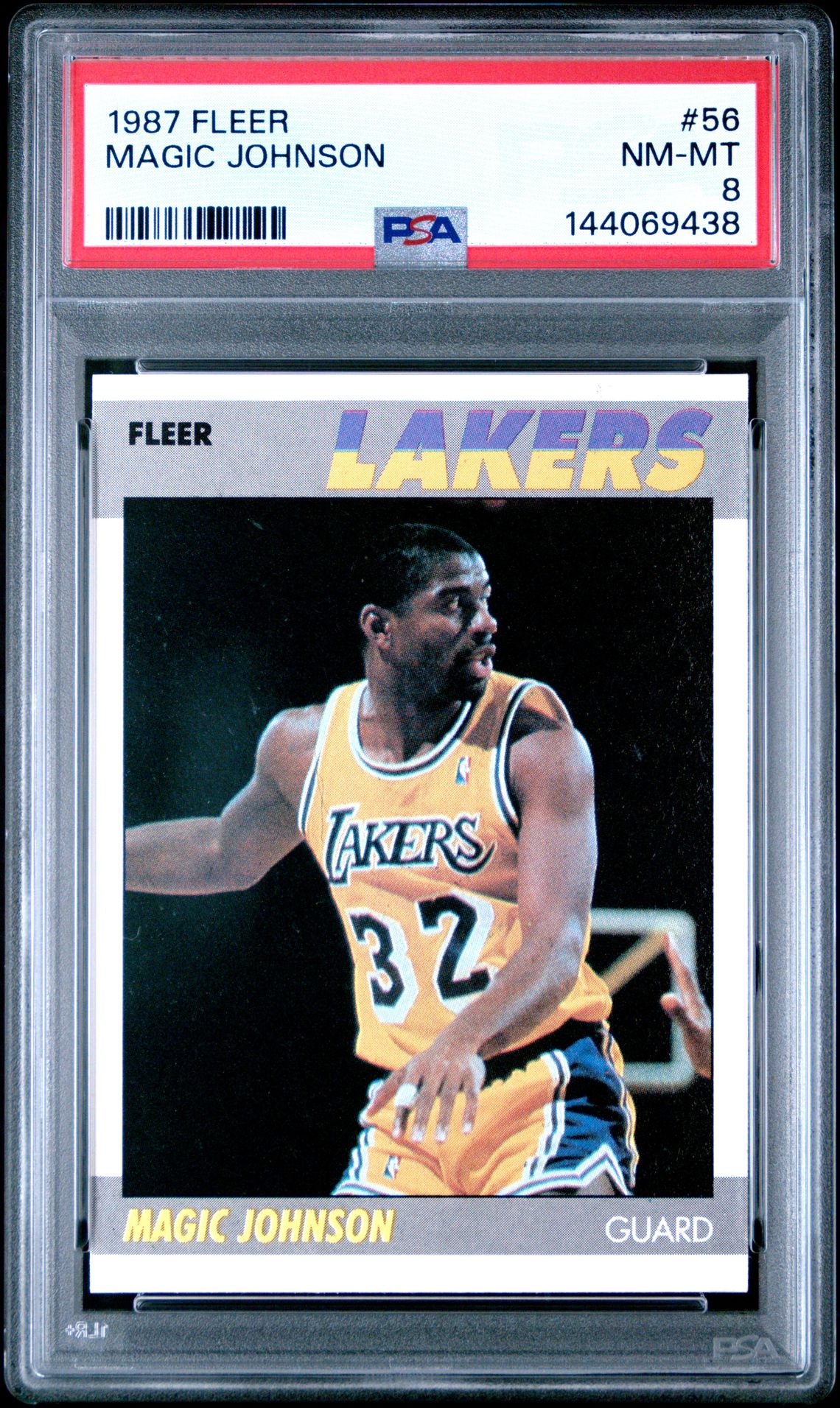 1987 Fleer Magic Johnson #56 Nm-Mt 8 front
