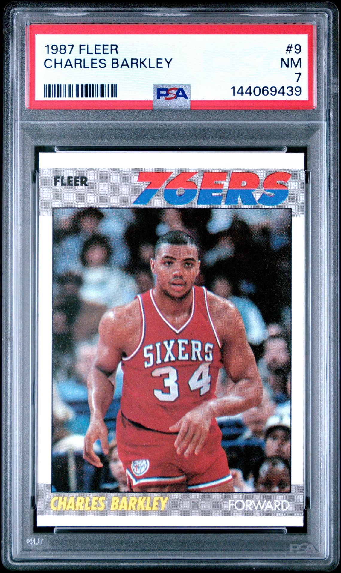 1987 Fleer Charles Barkley #9 Nm 7 front