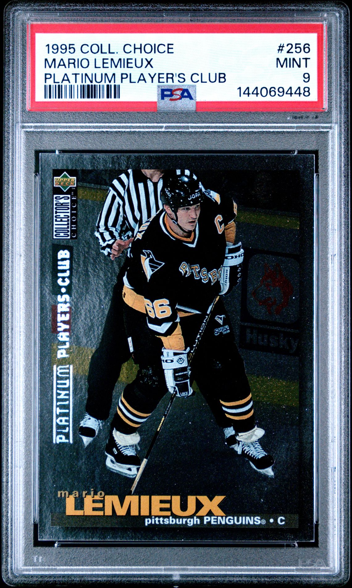 1995 Collector's Choice Mario Lemieux #256 (Platinum Player's Club) Mint 9 front