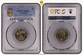 2026 $2 Tassie Devil Joey AlBr MS69