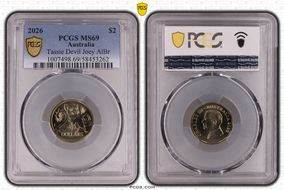 2026 $2 Tassie Devil Joey AlBr MS69