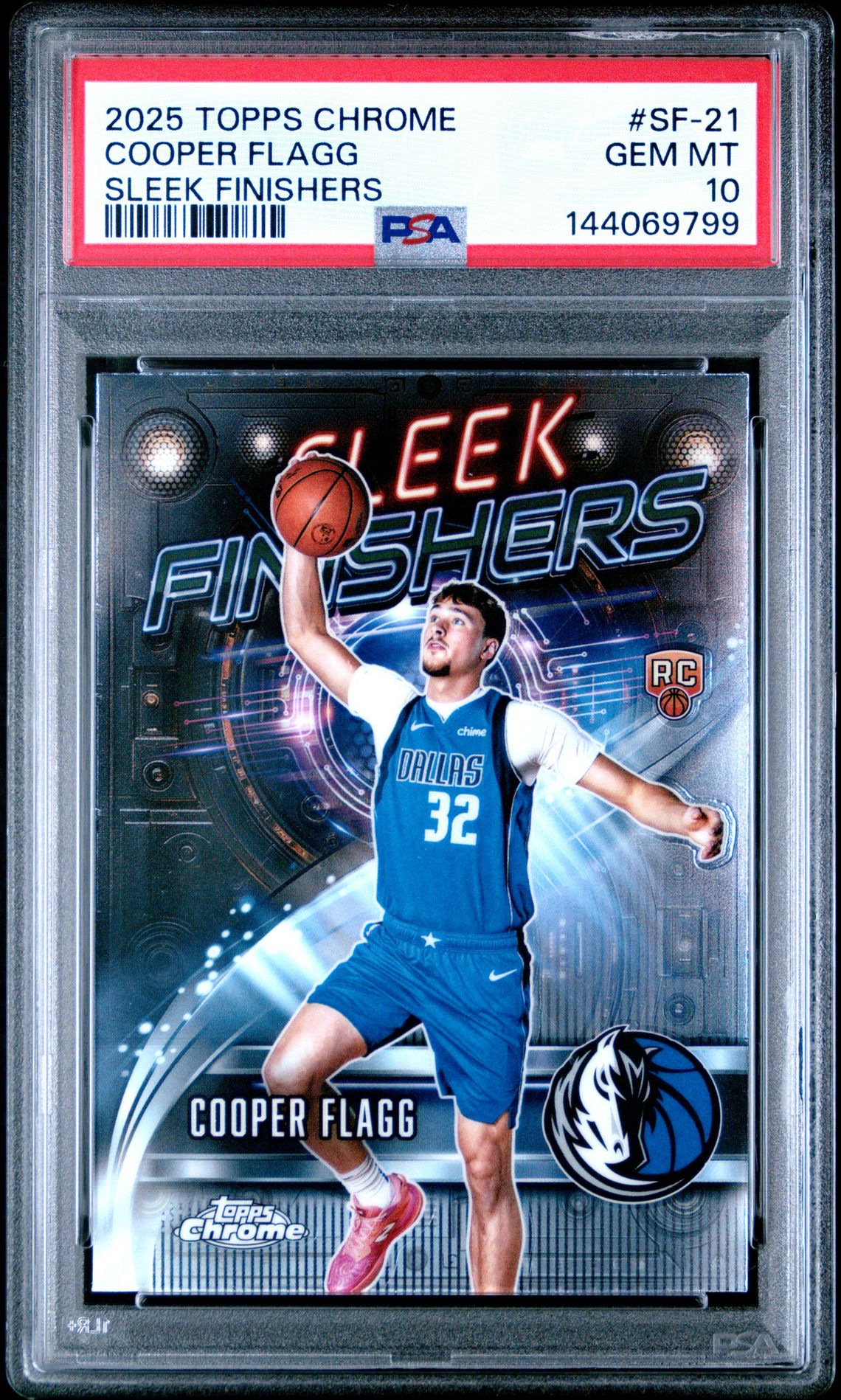 2025 Topps Chrome Sleek Finishers Cooper Flagg #Sf-21 Gem Mt 10 front