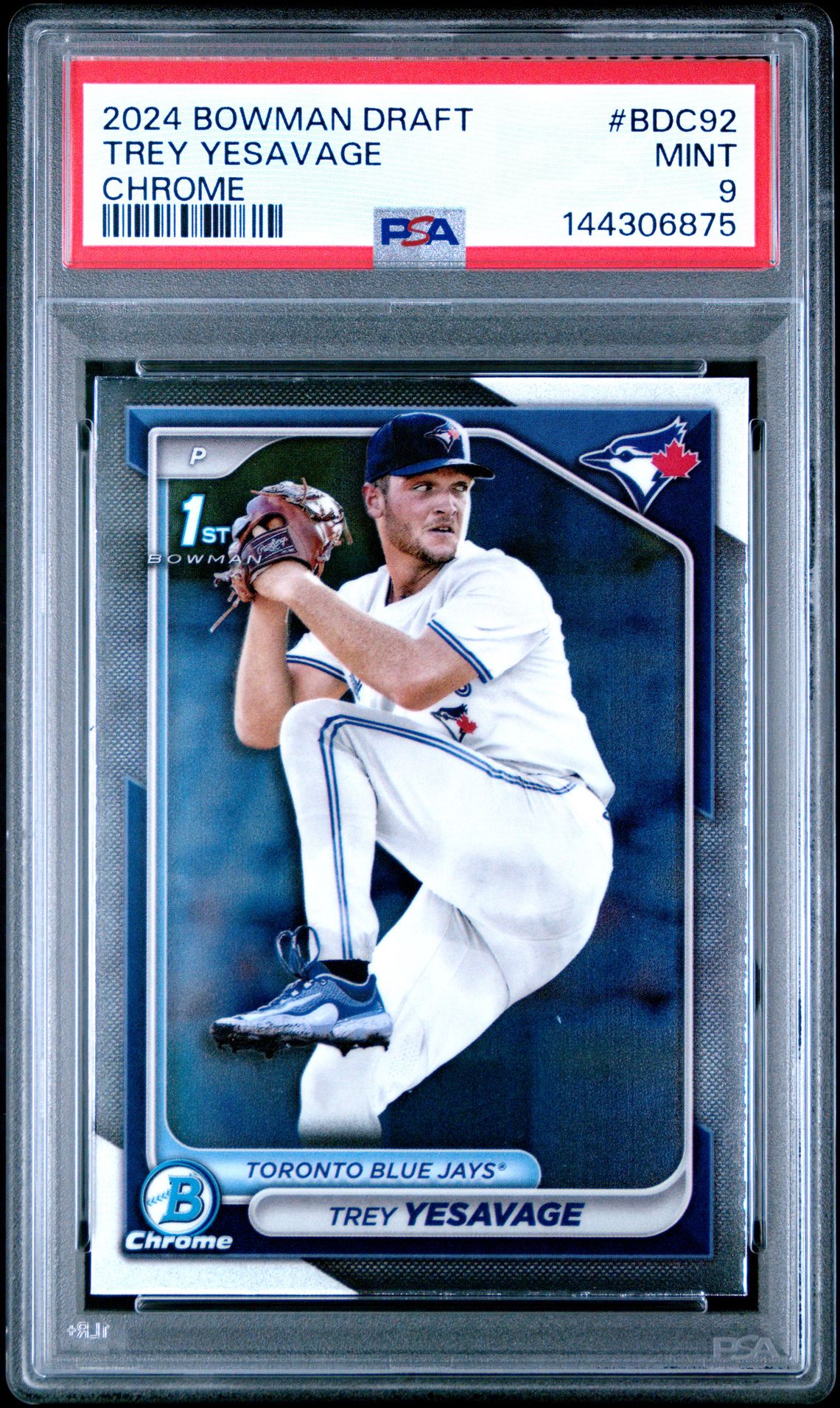 2024 Bowman Draft Trey Yesavage #Bdc92 (Chrome) Mint 9 front