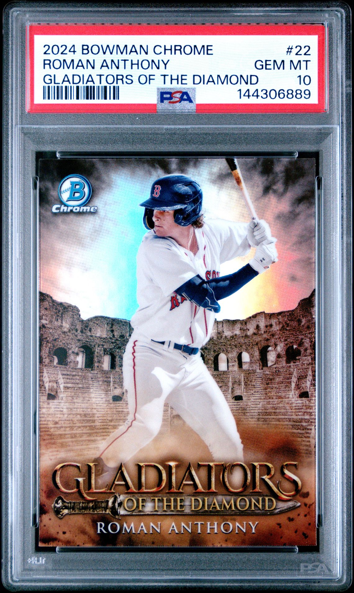2024 Bowman Chrome Gladiators Of The Diamond Roman Anthony #22 Gem Mt 10 front