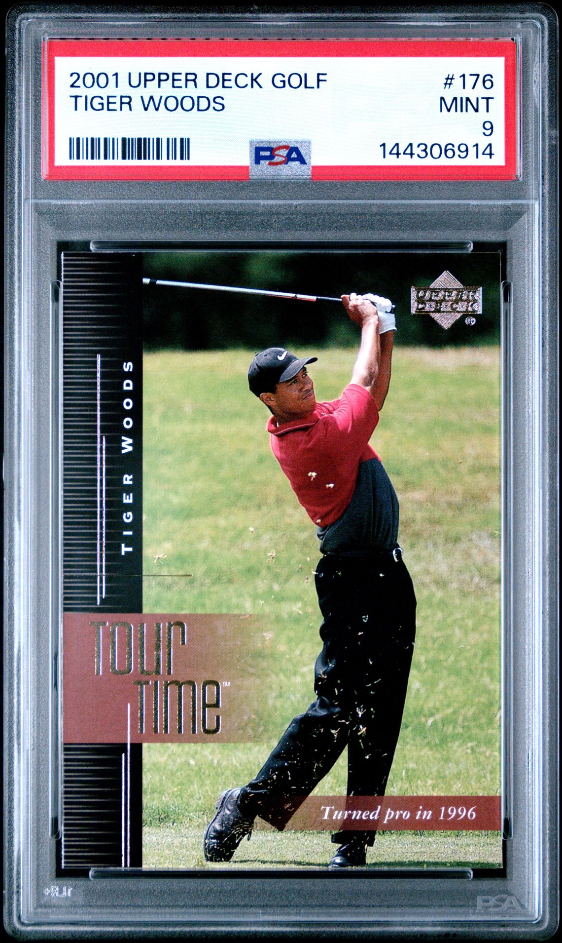 2001 Upper Deck Golf Tiger Woods #176 Mint 9 front