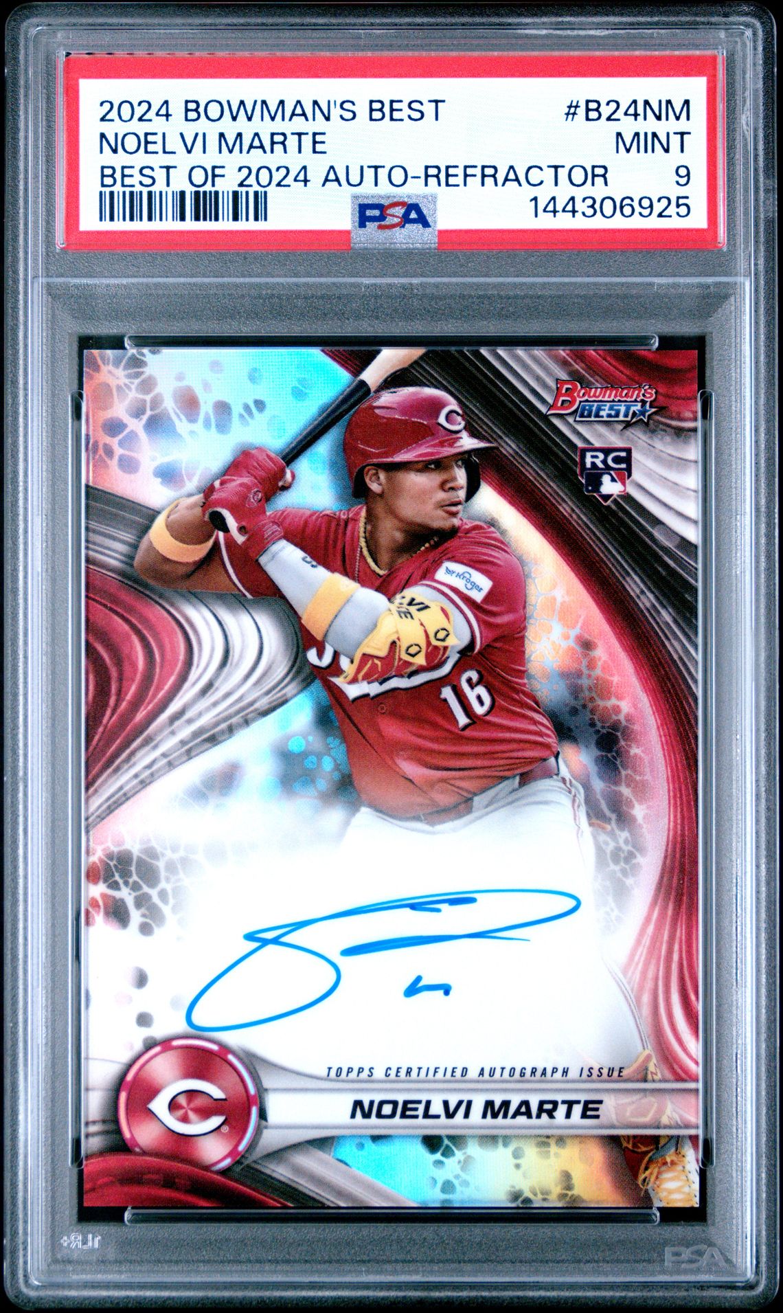 2024 Bowman's Best Best Of 2024 Autographs Noelvi Marte #B24Nm (Best Of 2024 Auto-Refractor) Mint 9 front