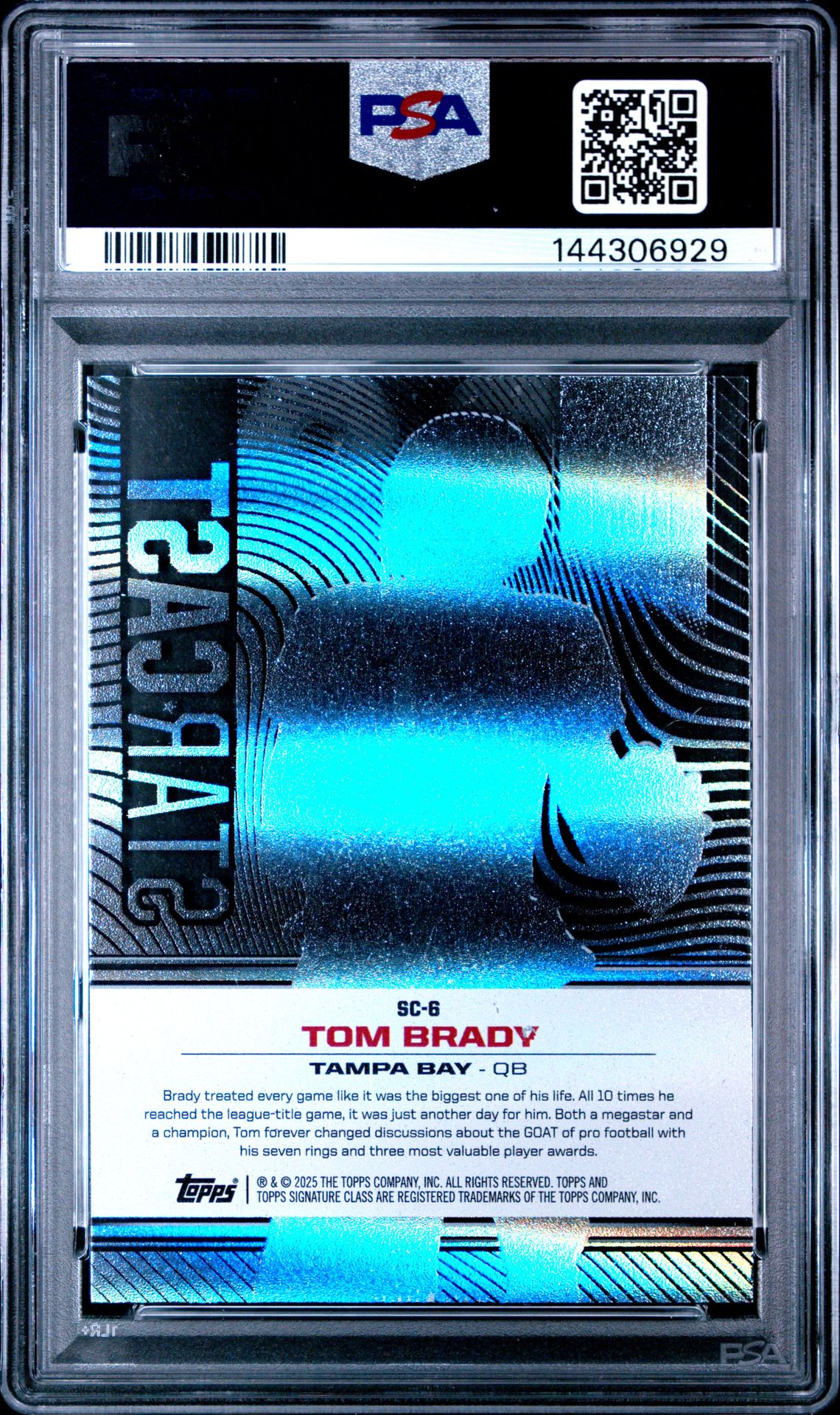 2024 Topps Signature Class Star Cast Tom Brady #Sc6 Mint 9 back