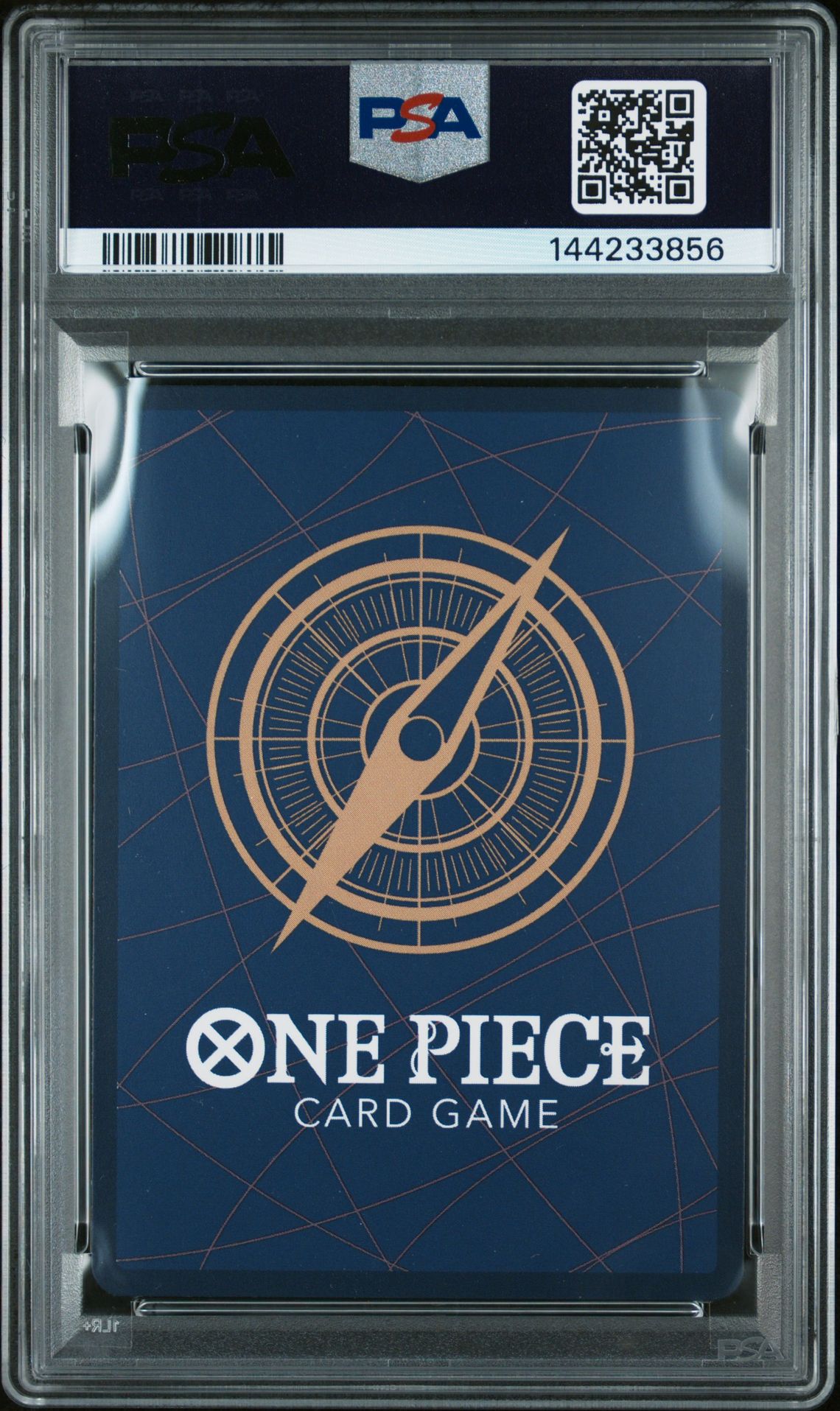 2025 One Piece Op10-Royal Blood Monkey D. Luffy #118 (Alternate Art) Gem Mt 10 back view - PSA certificate #144233856