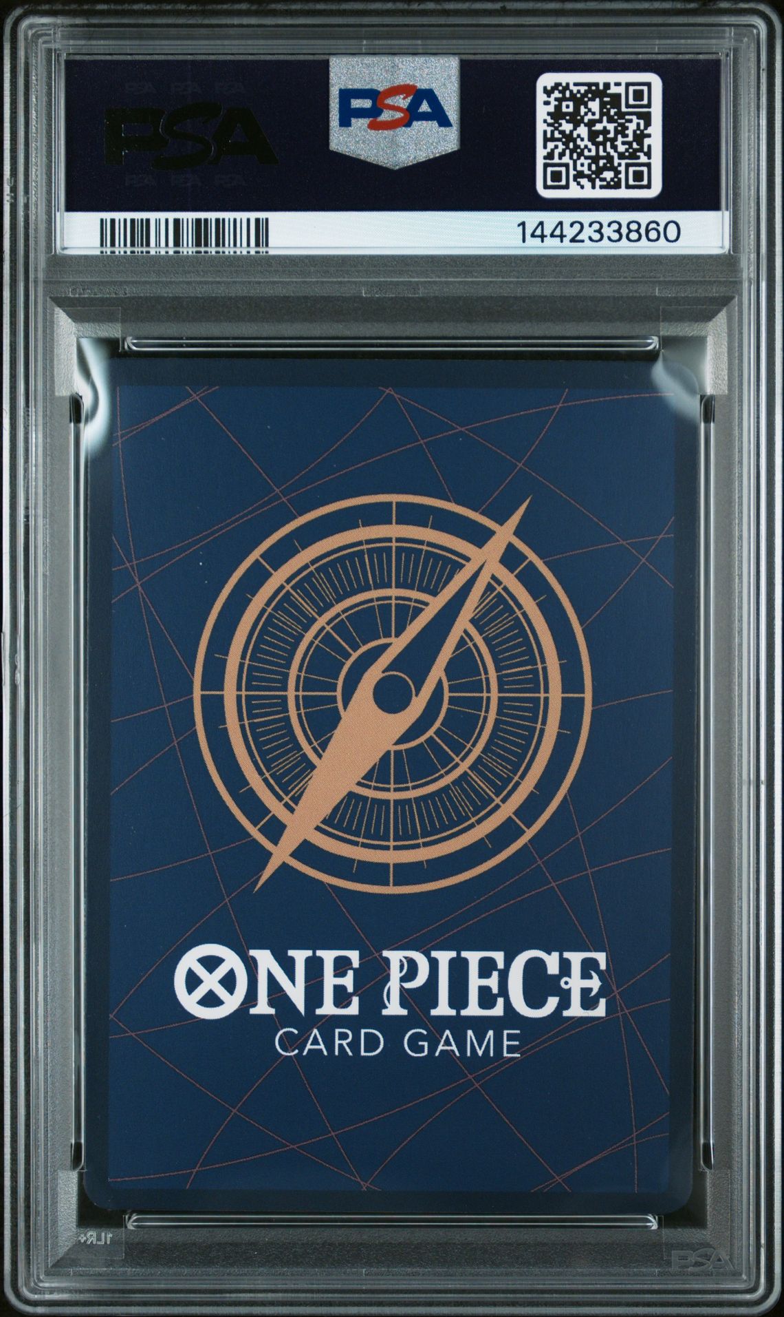 2025 One Piece Op11-A Fist Of Divine Speed Honesty Impact #018 (Alternate Art) Gem Mt 10 back view - PSA certificate #144233860