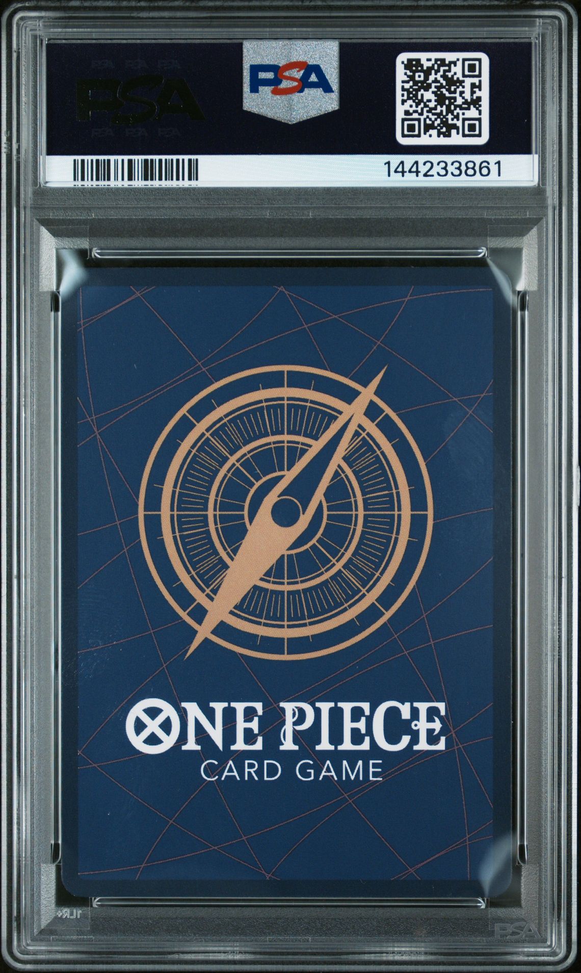 2025 One Piece Op10-Royal Blood Monkey D. Luffy #118 (Alternate Art) Gem Mt 10 back view - PSA certificate #144233861