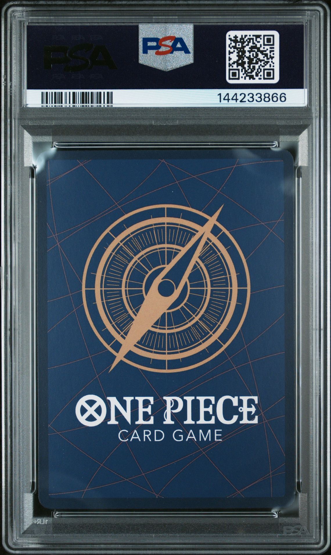 2025 One Piece Op10-Royal Blood Monkey D. Luffy #118 (Alternate Art) Gem Mt 10 back view - PSA certificate #144233866