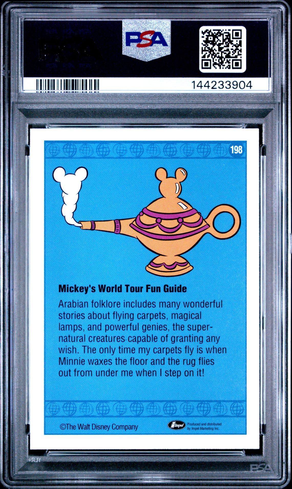 1991 Impel Disney Collector Cards Flight 110 #198 (Disney Collector Cards) Mint 9 back