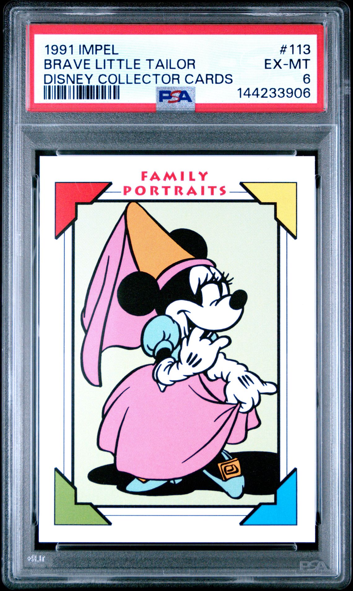 1991 Impel Disney Collector Cards Brave Little Tailor #113 (Disney Collector Cards) Ex-Mt 6 front
