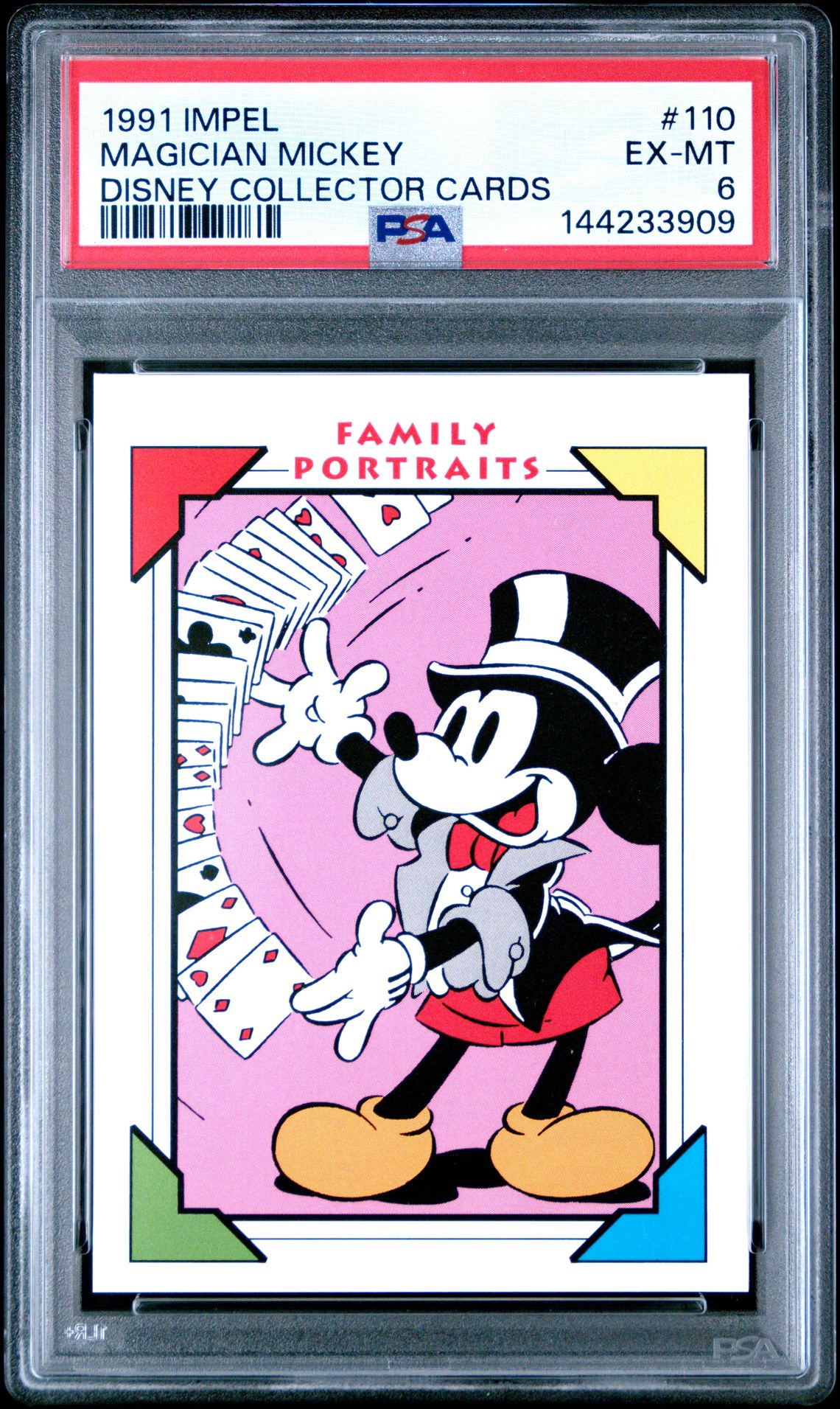 1991 Impel Disney Collector Cards Magician Mickey #110 (Disney Collector Cards) Ex-Mt 6 front