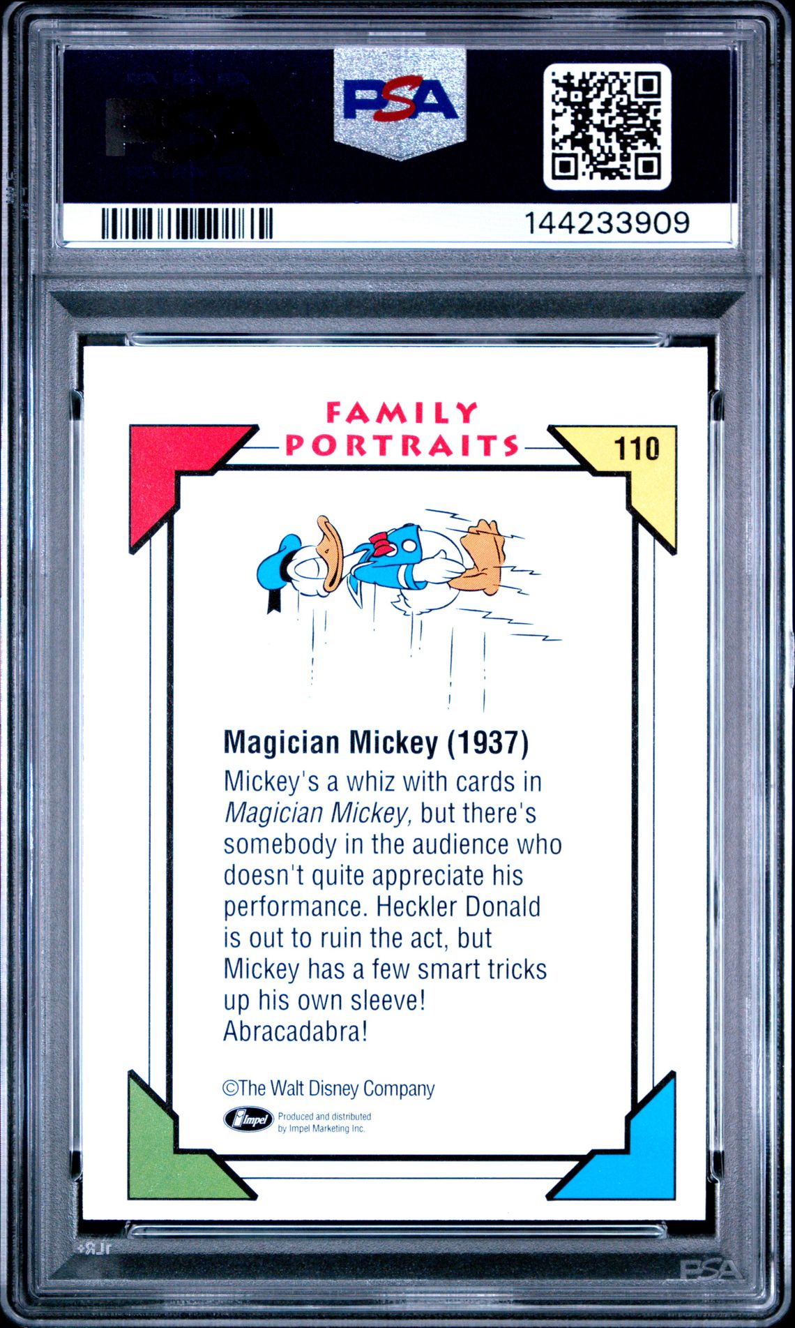 1991 Impel Disney Collector Cards Magician Mickey #110 (Disney Collector Cards) Ex-Mt 6 back
