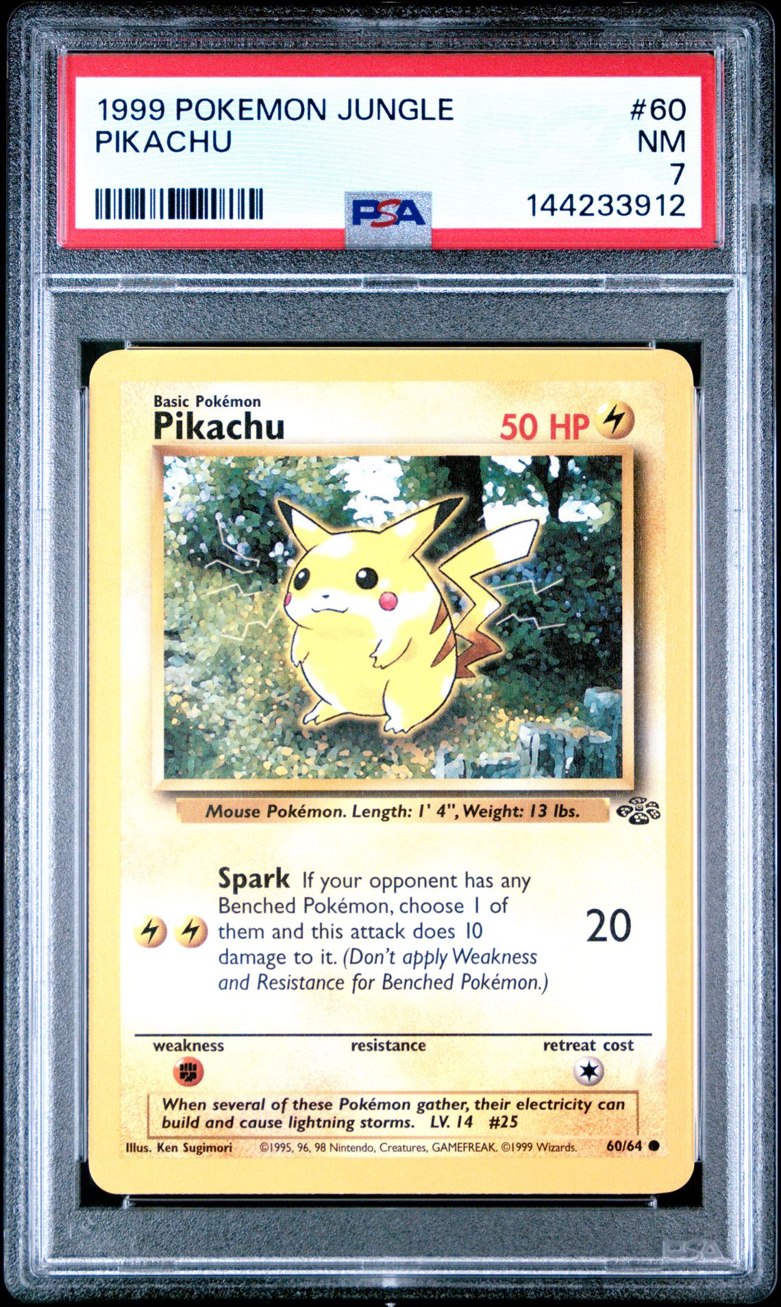 1999 Pokemon Jungle Pikachu #60 Nm 7 front