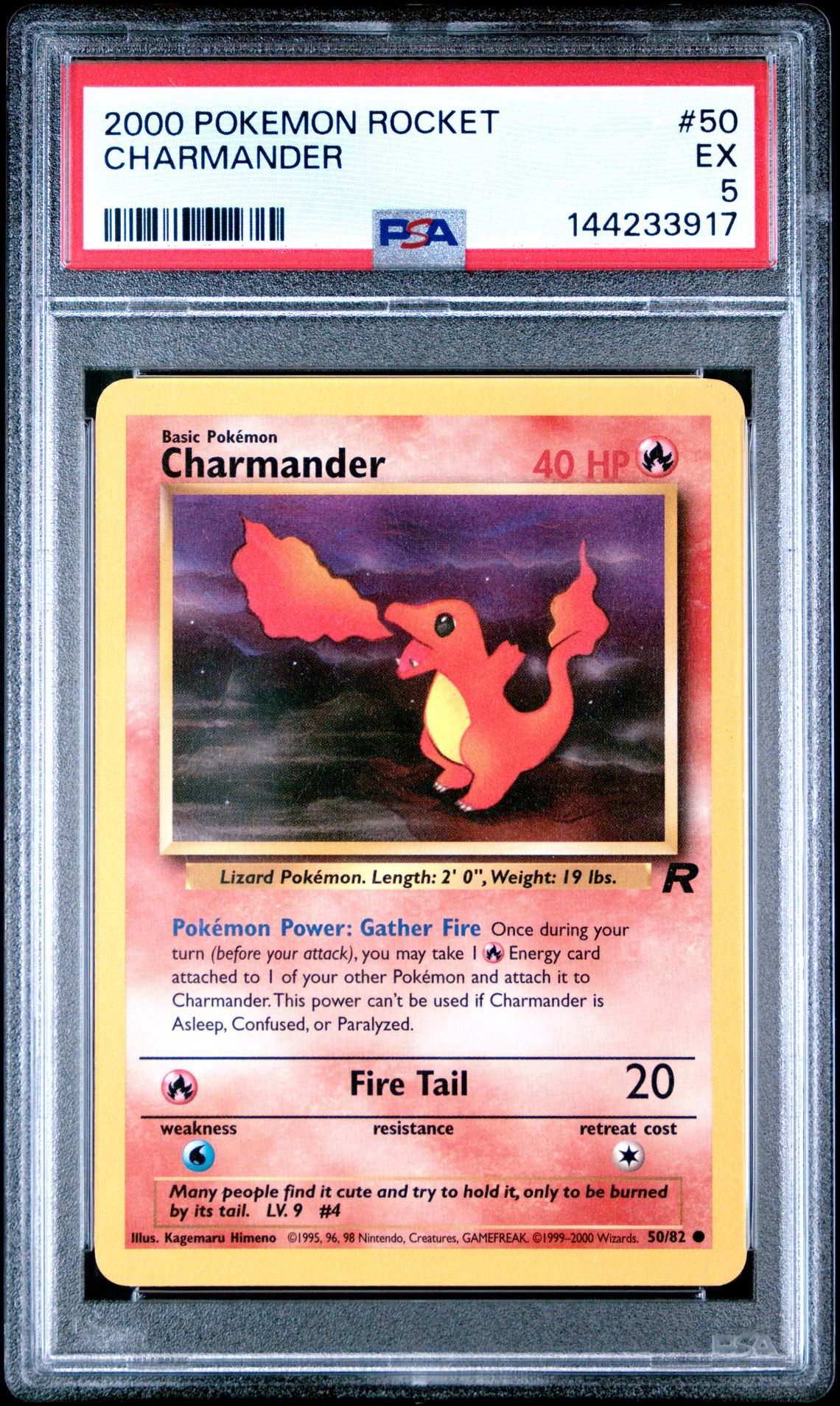 2000 Pokemon Rocket Charmander #50 Ex 5 front