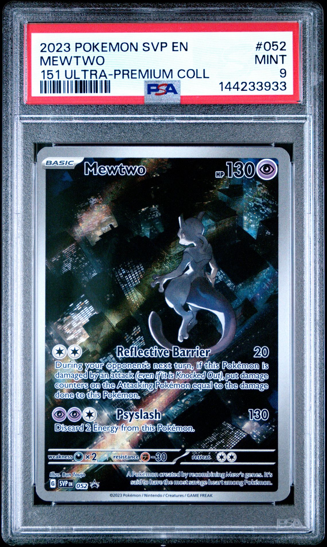 2023 Pokemon Svp En-Sv Black Star Promo Mewtwo #052 (151 Ultra-Premium Coll) Mint 9 front