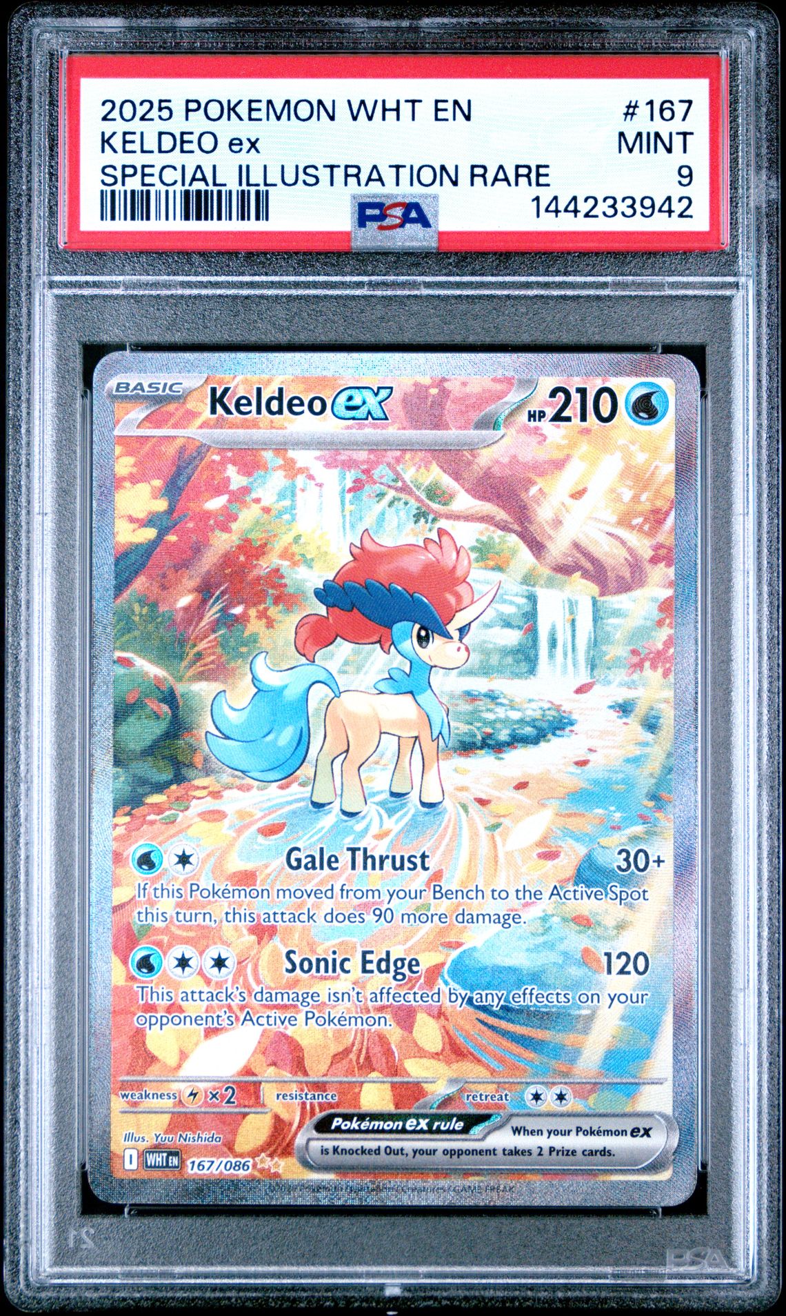 2025 Pokemon Wht En-White Flare Keldeo Ex #167 (Special Illustration Rare) Mint 9 front