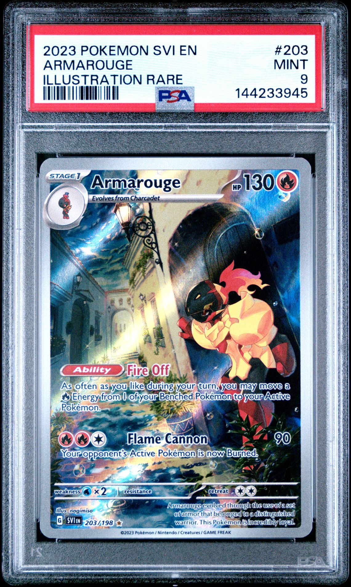 2023 Pokemon Svi En-Scarlet & Violet Armarouge #203 (Illustration Rare) Mint 9 front