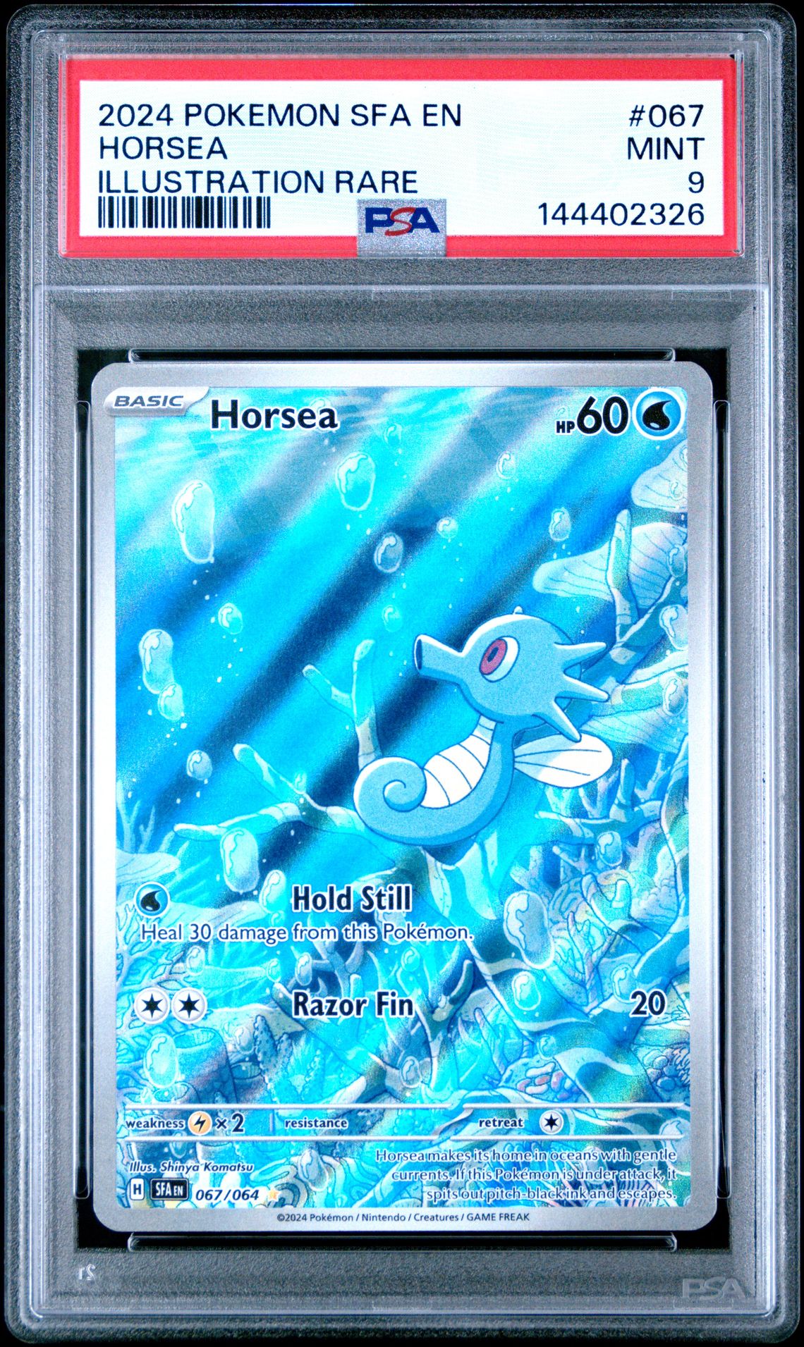 2024 Pokemon Sfa En-Shrouded Fable Horsea #067 (Illustration Rare) Mint 9 front