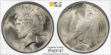 1922 $1 MS65