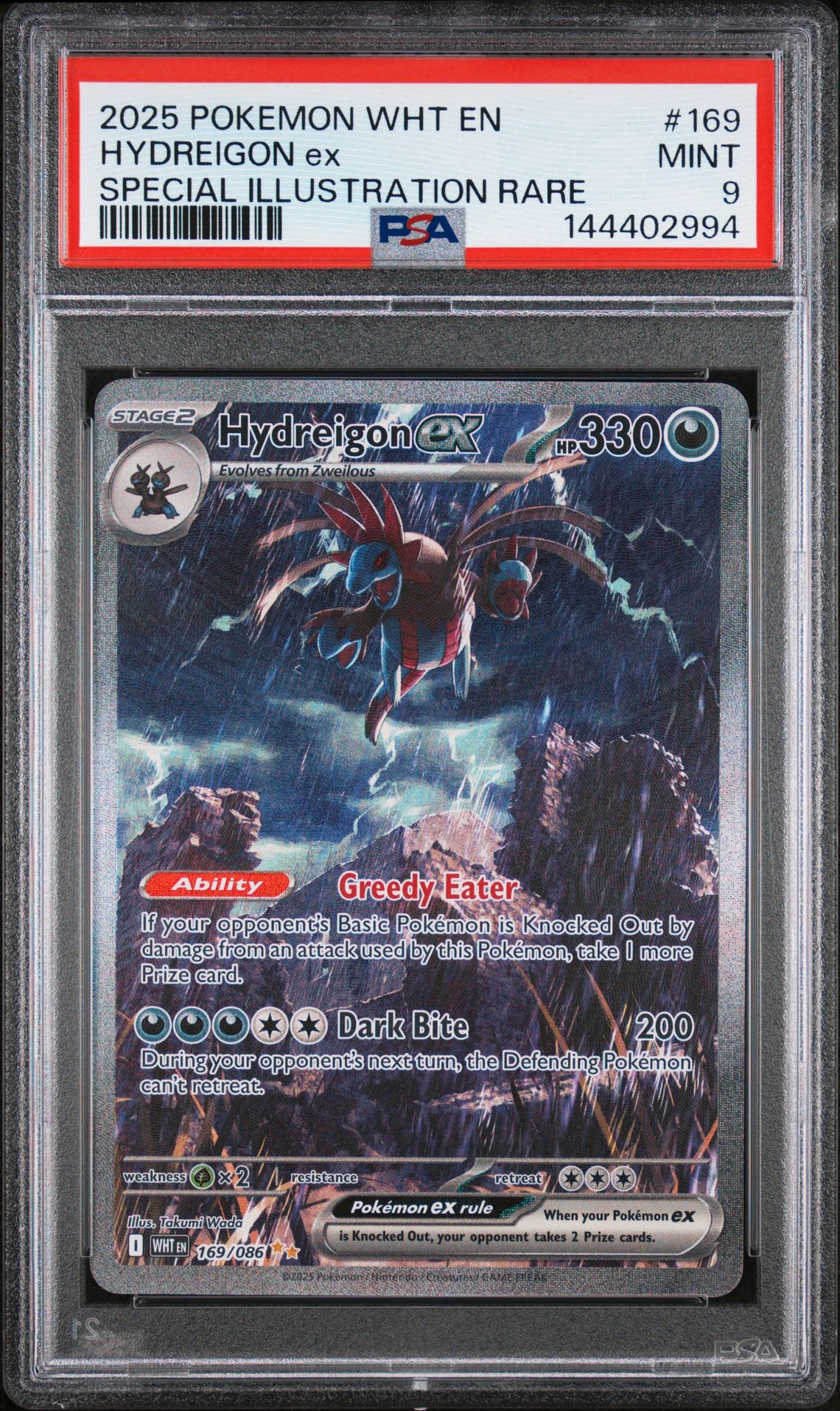2025 Pokemon Wht En-White Flare Hydreigon Ex #169 (Special Illustration Rare) Mint 9 front