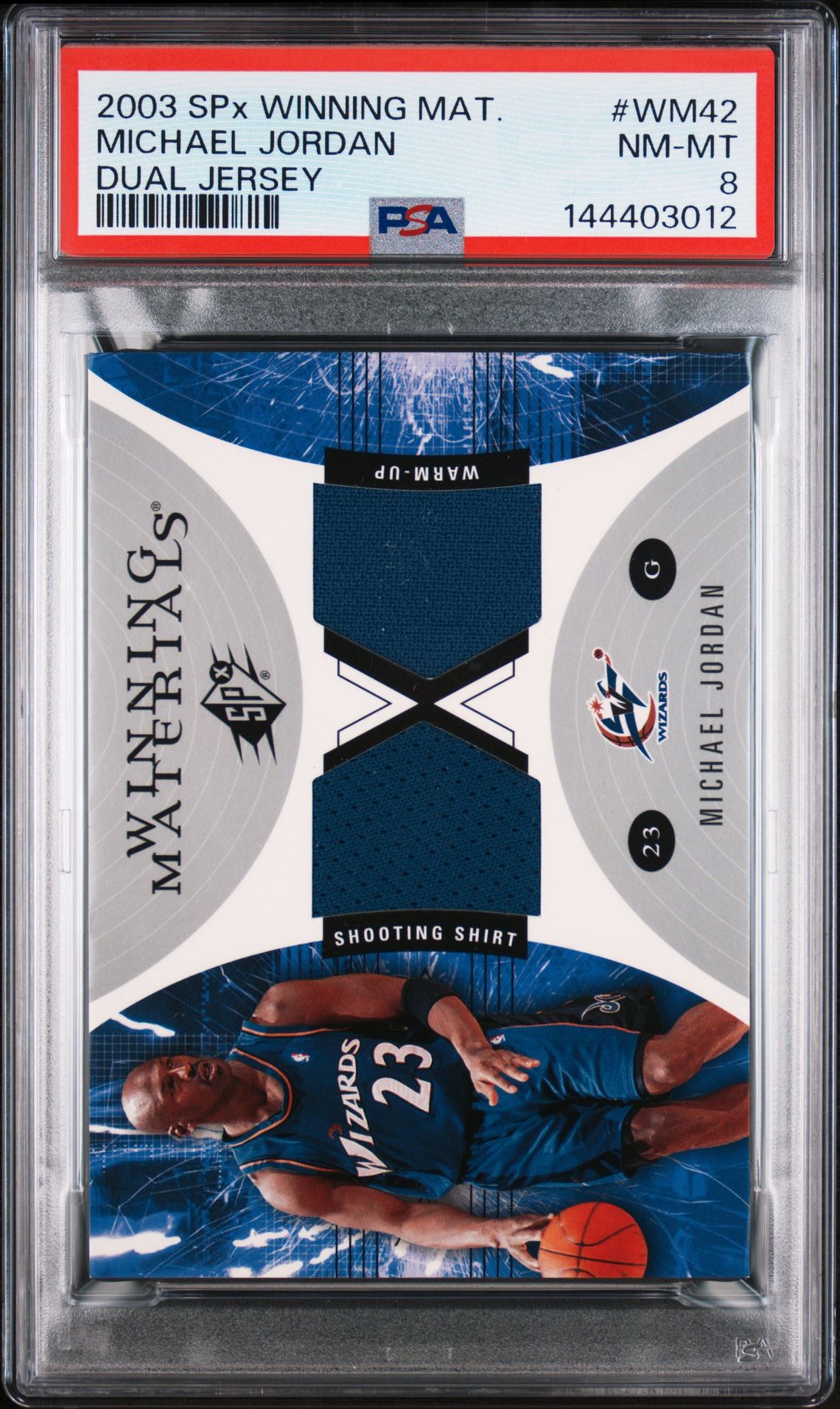 2003 Spx Winning Materials Michael Jordan #Wm42 (Dual Jersey) Nm-Mt 8 front