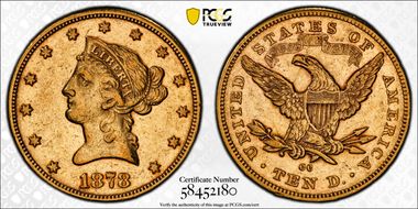 1878-CC $10 AU53