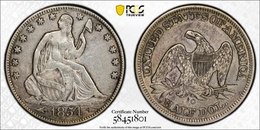 1854-O 50C Arrows N1