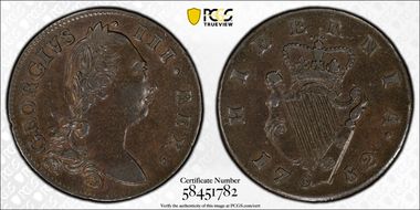 1782 1/2D S-6614 AU58BN