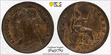 1878 1/2D S-3956 AU58BN