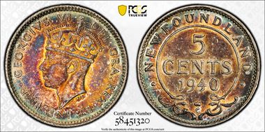 1940-C 5C AU58