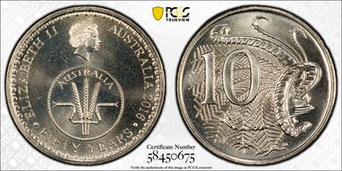 2016 10C 50 Yrs Decimal Currency MS67