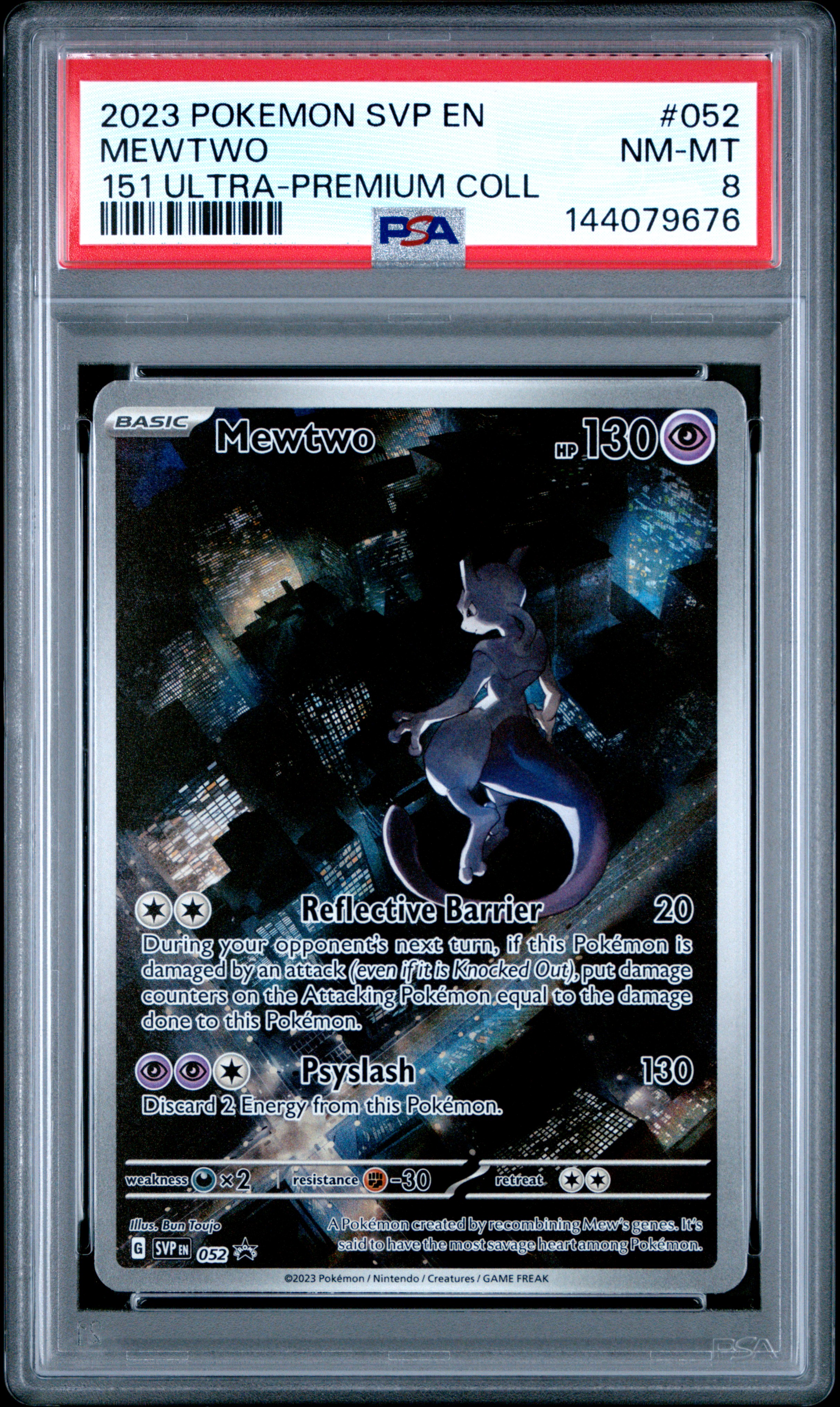 2023 #052 Mewtwo PSA 8 Svp EN-SV Black Star Promo Pokemon
