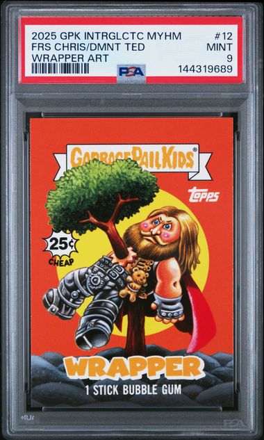 2025 Garbage Pail Kids GARBAGE PAIL KIDS INTERGOOLACTIC MAYHEM WRAPPER ART WRAPPER ART #12 Frs Chris/Dmnt Ted front
