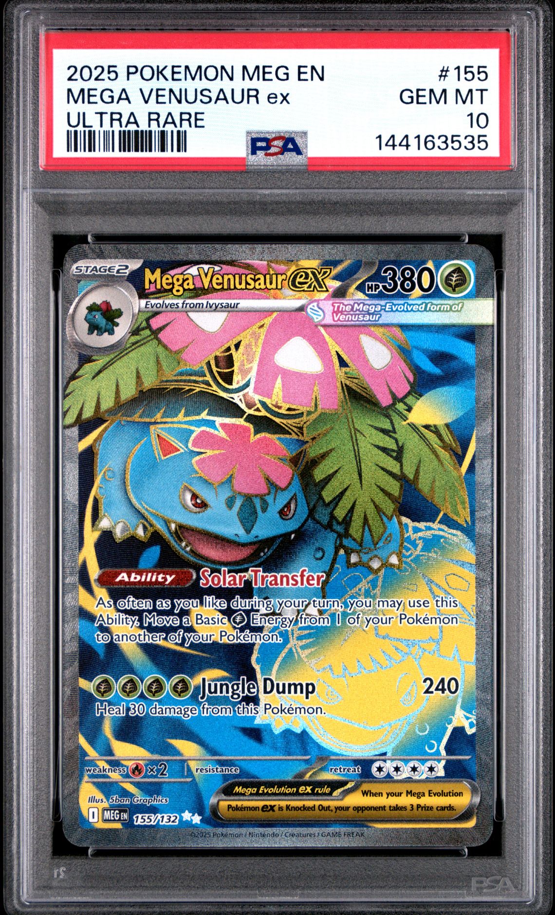 2025 Pokemon POKEMON MEG EN-MEGA EVOLUTION ULTRA RARE #155 Mega Venusaur Ex front
