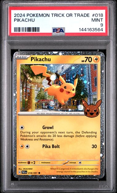 2024 Pokemon POKEMON TRICK OR TRADE #018 Pikachu front