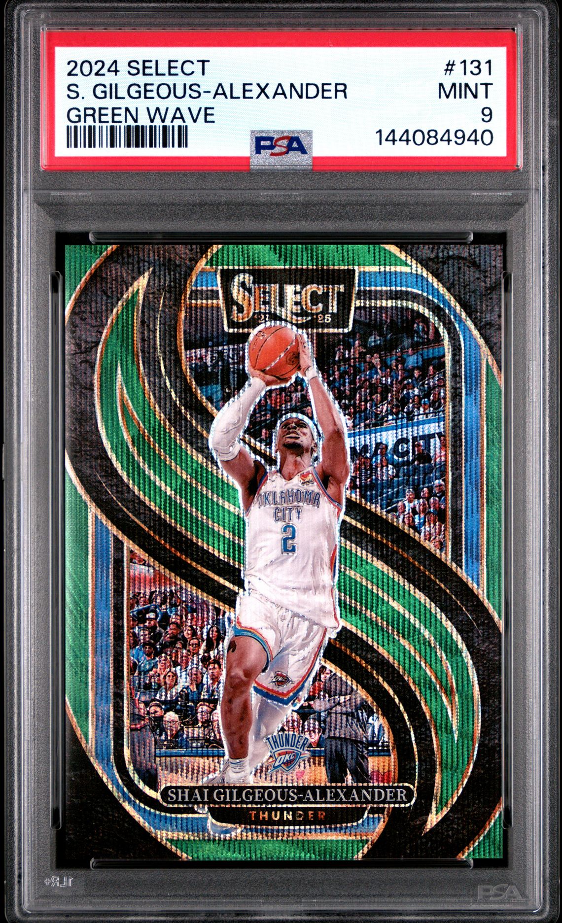 2024 Panini PANINI SELECT GREEN WAVE #131 S. Gilgeous-Alexander front