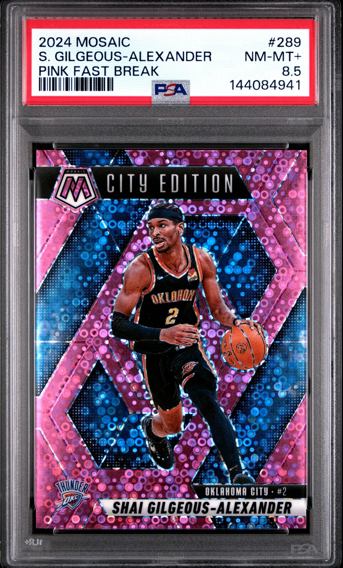 2024 Panini PANINI MOSAIC PINK FAST BREAK #289 S. Gilgeous-Alexander front