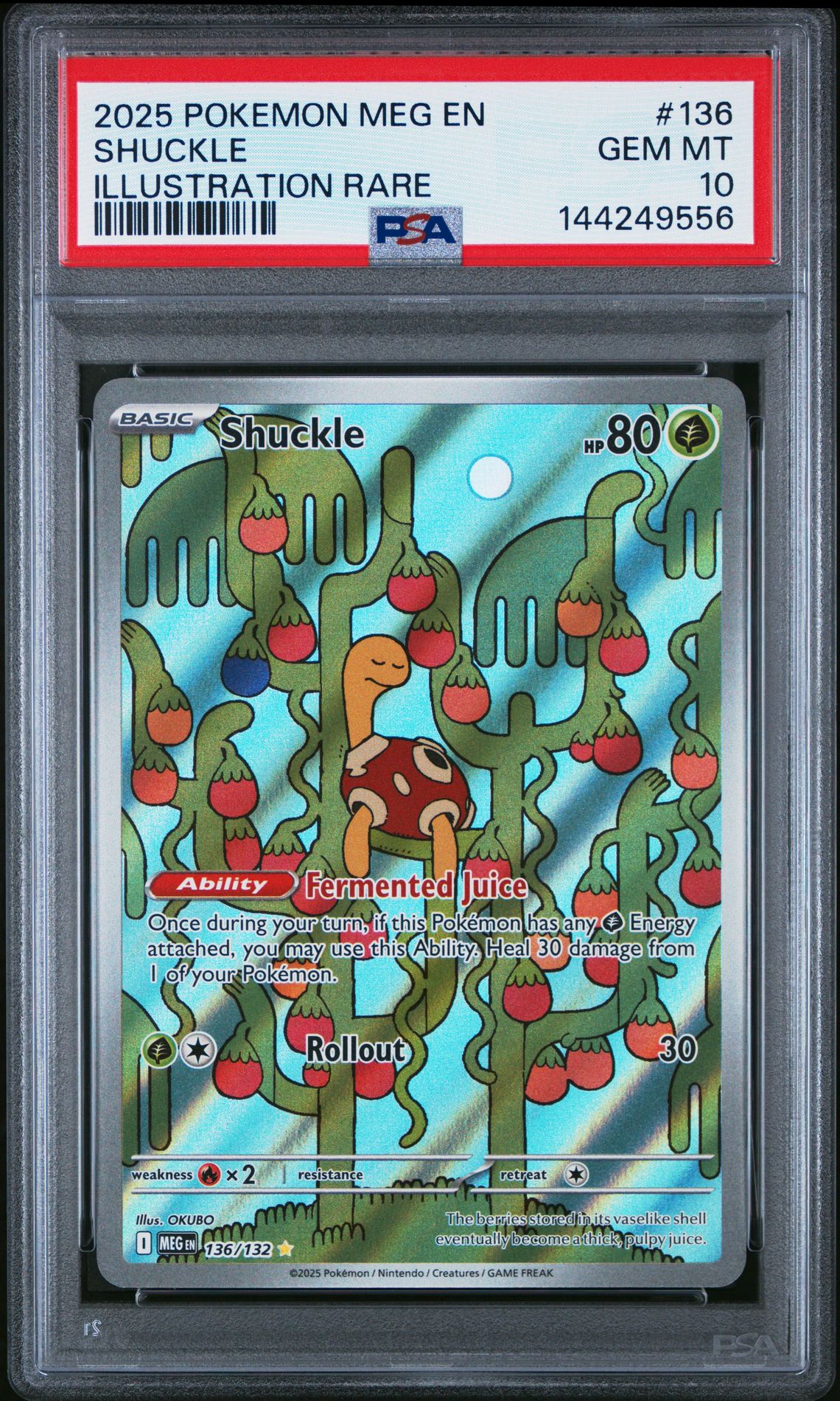 2025 Pokemon POKEMON MEG EN-MEGA EVOLUTION Illustration Rare #136 Shuckle front