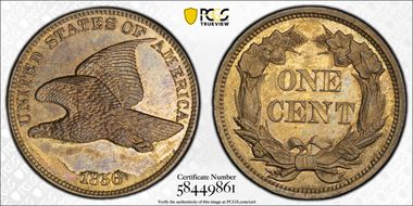 1856 1C Flying Eagle PR63