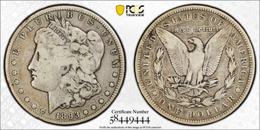 1893-CC $1 VG10
