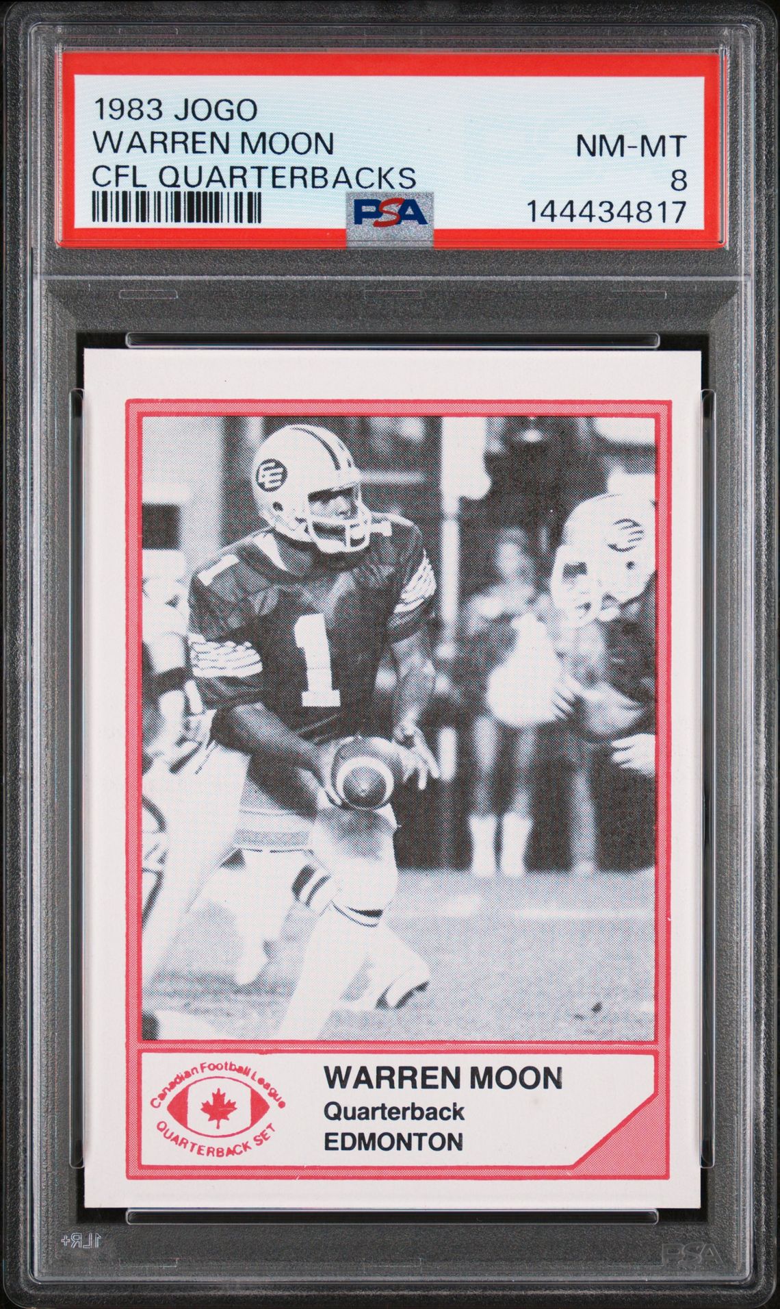 1983 JOGO CFL QUARTERBACK CFL QUARTERBACKS Warren Moon front